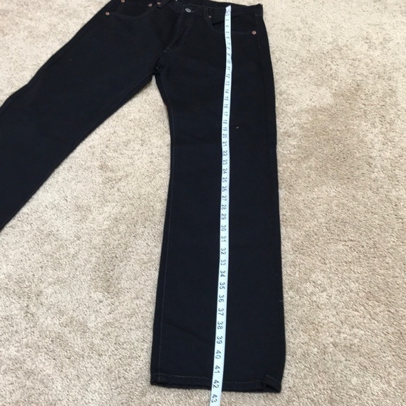 NWT! LEVI'S men’s 32/32 black straight leg jeans - Picture 5 of 8